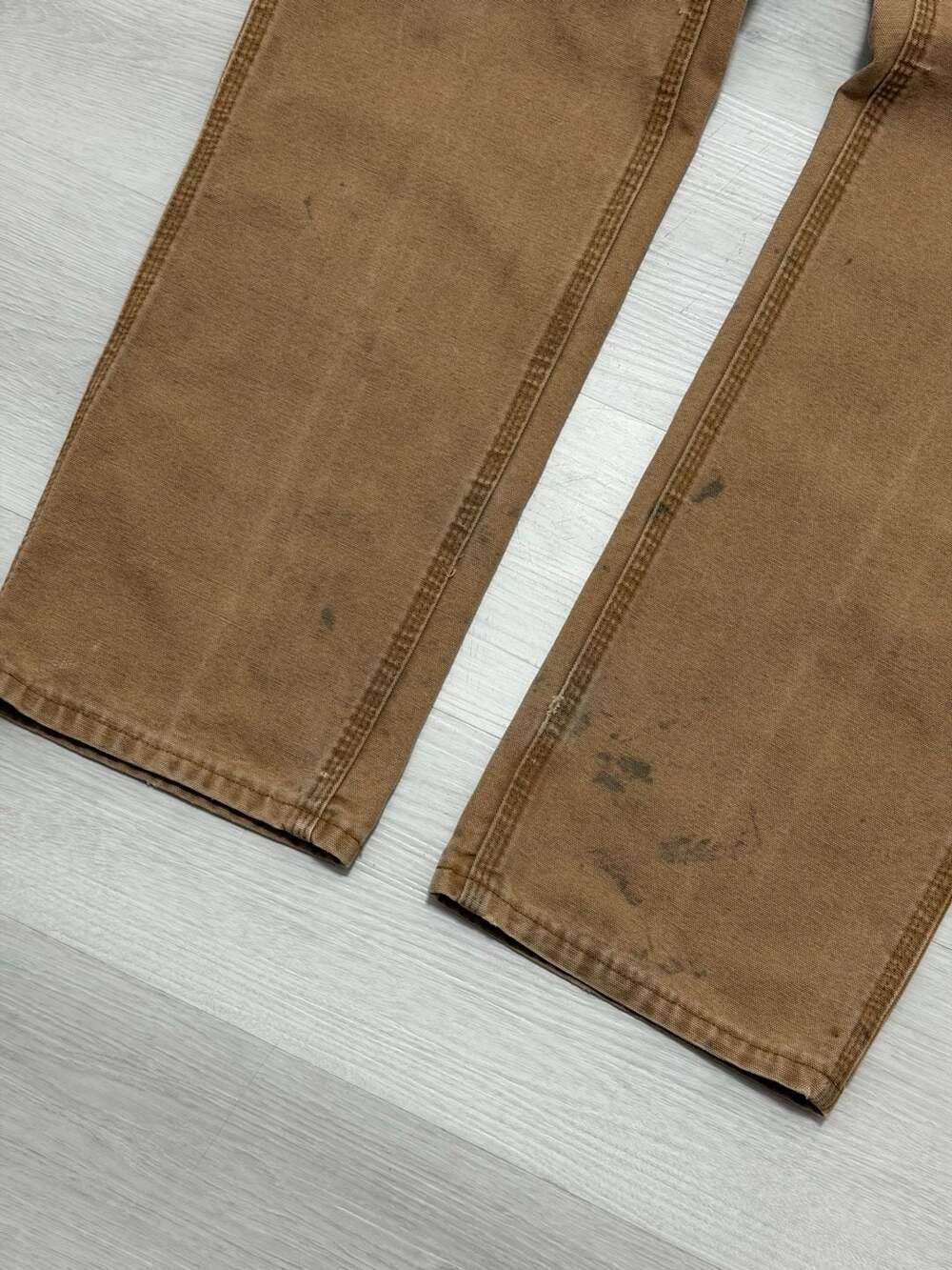 Carhartt Flame Resistant (FR) Brown Duck Canvas Carpenter Work Pants 32x32 - Picture 7 of 14